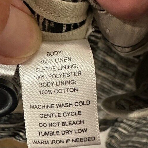 Loft Linen Marbled Blazer Jacket with Buttons Women's Size 10 - Picture 7 of 7